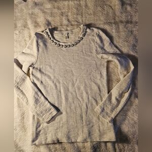 Jcrew Marled Jeweled  Sweatshirt Extra Small